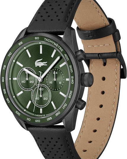 Lacoste Boston Men's Chronograph Watch - Classic Stainless Steel - Tachymeter - Water Resistant up to 5ATM/50 Meters - Modern Design for Him - 42mm