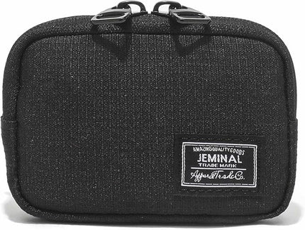 JEMINAL Lanyard Travel Little Coin Purse Pouch Fit for Men & Women & Boys & Girl: Change & Cards & Cash Dual Zip Travel Wallet with Keychain - Men's Detachable Nylon Essentials Change Pouch Purse