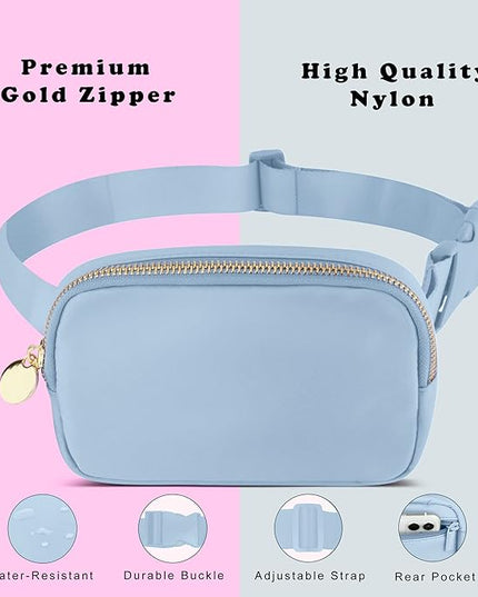 DANCOUR Blue Fanny Pack for Women – Stylish Crossbody Belt Bag, Everywhere Waist Bag, Trendy Bum Bag, Fashion Crossbody Fanny Pack, Blue Belt Bag Dupe, Lightweight Travel