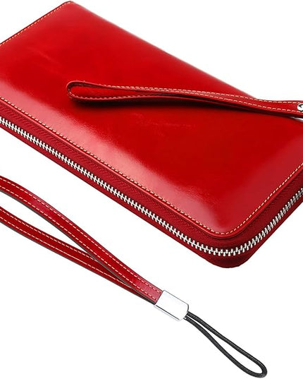 Lavemi Small Compact Women Wallet RFID Blocking Genuine Leather Bifold Purse with ID Windows