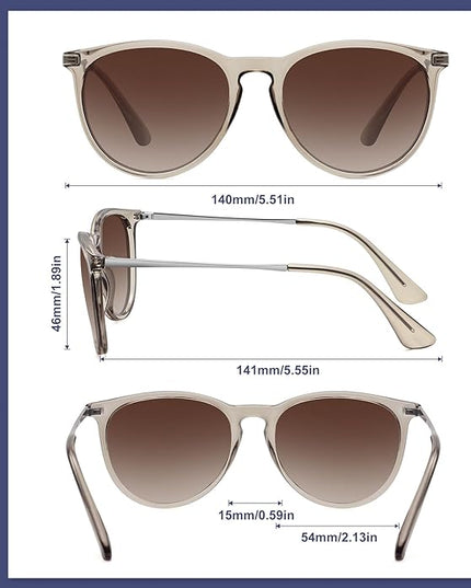 WOWSUN Retro Polarized Sunglasses Womens 2026 Trendy Round Classic Glasses