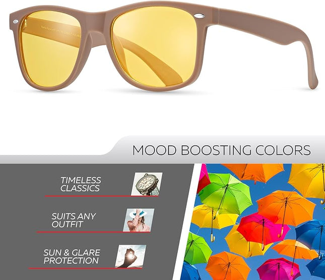 Retro Rewind Polarized Sunglasses for Men and Women - UV Protection Classic Sun Glasses