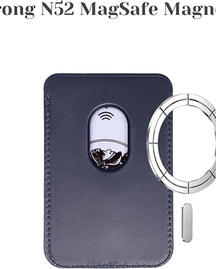 BLACKBROOK Leather Wallet for MagSafe, Duke Slim Full Grain Leather Card Holder, Holds up to 3 Cards, RFID Protection & Easy Access