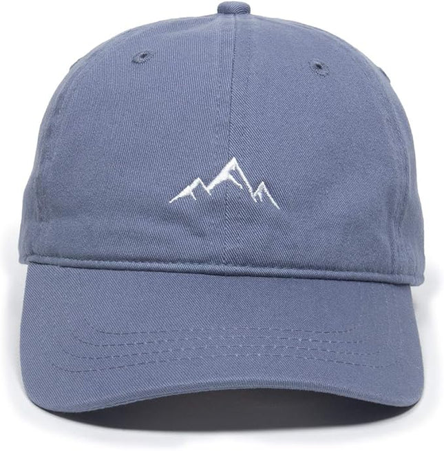 Outdoor Cap -Adult Mountain Dad Hat-Unstructured Soft Cotton