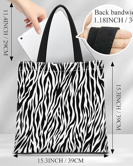 Canvas Tote Bag for Women，Cute Heavy-Duty Shoulder Bag with Zipper Pocket -Travel Tote for Grocery, Gym,Shopping