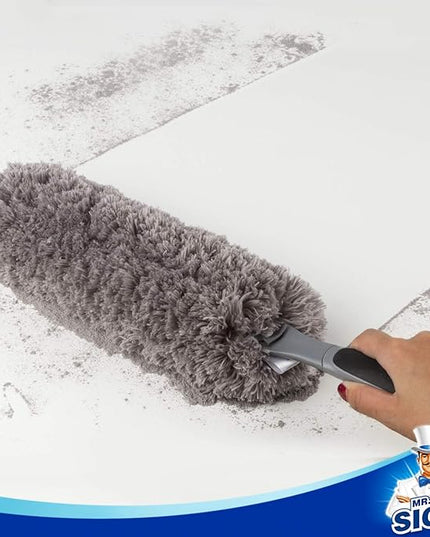 MR.SIGA Lint Free Microfiber Duster, Washable Duster for Household Cleaning Gray