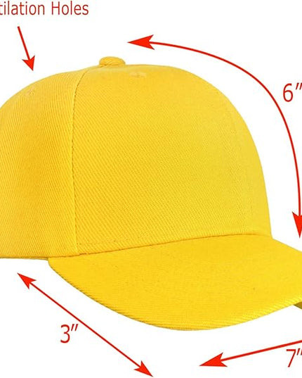 Falari Wholesale Bulk Lot 12-Pack Baseball Cap Adjustable Size Plain Blank Solid Color
