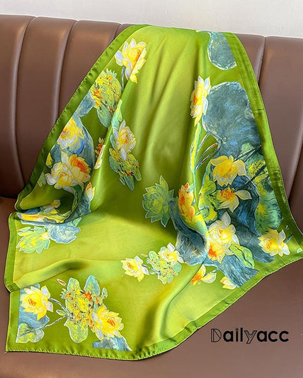 Dailyacc Hair Bandanas Scarf For Women Lightweight Fashion Neck Silk Satin Head Scarves For Sleeping Handbags Scarf