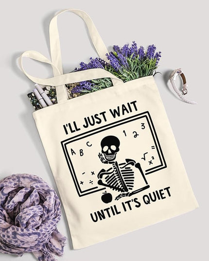 AUSVKAI Canvas Tote Bag Aesthetic for Women, Cute Reusable Cloth Cotton Bags for College Shopping Beach Grocery Trendy Gifts