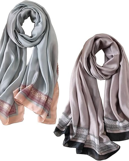 Silk Scarf Mulberry Silk Fashion Scarves Long Lightweight Shawl Wrap …