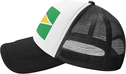 Cute Flag Baseball Cap for Men Women Mesh Trucker Hat Adjustable Patriotic Snapback Baseball Hat for Sports Running