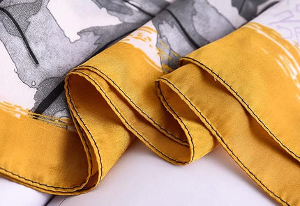 Fashion Scarves Scarf 100% Silk Feeling Scarf Silk Like Scarves Long Lightweight Sunscreen Shawls for Women