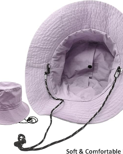 woogwin Waterproof Bucket Rain Hat with Chin Strap Quick Dry Packable Boonie Sun Hat Safari Hat UV Protection