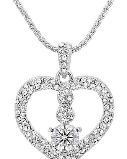 TRYNDI Birthstone Necklace for Women - Infinity 12 Months Birthstone Necklace, Christmas Gifts for Wife, Daughter, Girlfriend, Mom - Mother’s Day, Valentine’s, Anniversary, Birthday Gift for Her