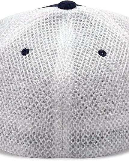 [2 Pack] Hybrid Stretch-Fitted Trucker Cap, Baseball Cap with Air Mesh