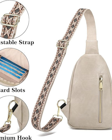 Anti Theft Crossbody Bags for Women Leather Sling Bag Cross Body Travel Purse Chest Bags Fanny Pack Gift Teen Girl