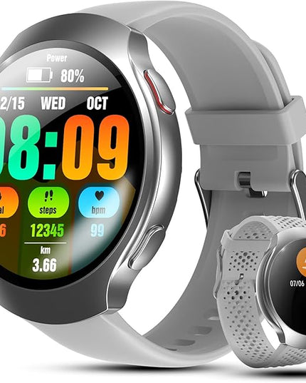 2026 AI Smart Watch with GPT, 1.43" AMOLED Corning 8H Display, Bluetooth Calls, GPS Route Tracking, 5ATM Waterproof, 150+ Sports Modes, Heart Rate Sleep Monitor, Fitness Smartwatch for Android iOS