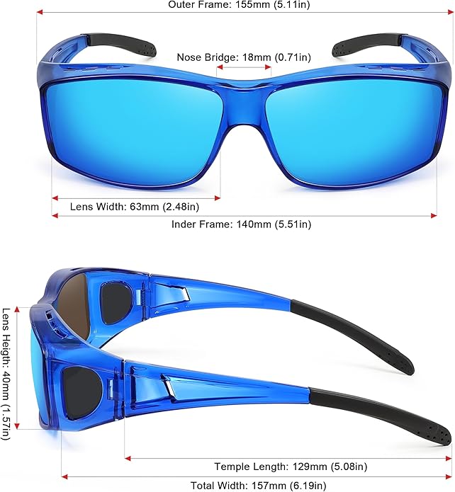 MEETSUN Fit Over Glasses Sunglasses for Men Women,Wrap Around Sunglasses Polarized UV400 Protection