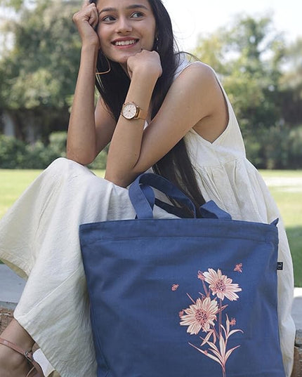 Ecoright Aesthetic Canvas Tote Bag for Women Large Zipper Tote Bags with Pocket, Womens Tote Bag for Yoga, Work, Beach