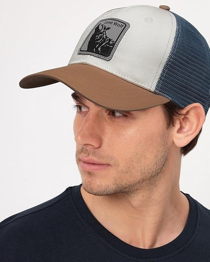 Animal Trucker Hats Leather Pattern Adjustable Snapback Mesh Animal Baseball Cap for Men