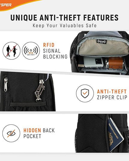 SKYSPER Sling Bag RFID Cross Body Bag Recycled Crossbody Backpack Travel Daypack