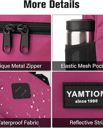 YAMTION Laptop Backpack,Bookbag for Women and Teen Girls School Backpack with USB Port for College Work