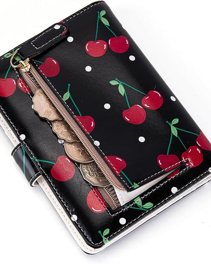 Passport Holder for Travel Essentials, RFID Blocking Passport Wallet Cover with Magnetic Closure, Passport Book Holders for Women and Men (Cherry)