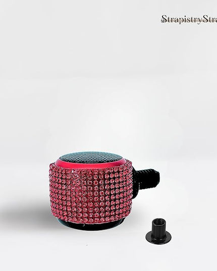 Tote Tunes Waterproof Mini Bluetooth Speaker Compatible with Bogg-Style Tote Bags – Wireless Portable Sound with Secure Rivet Attachment (Topaz Rhinestone)