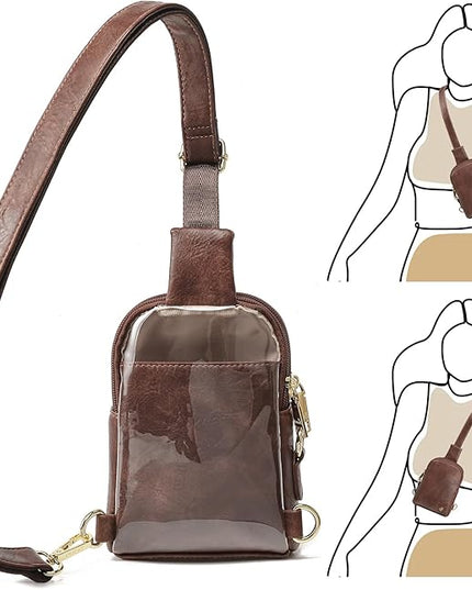 INICAT Sling Bag for Women Touchscreen Small Crossbody Cell Phone Purse Fanny Pack
