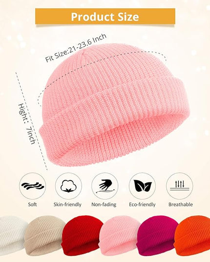 SATINIOR Trawler Beanie Watch Hat Roll-up Edge Skullcap Fisherman Beanie for Women Men