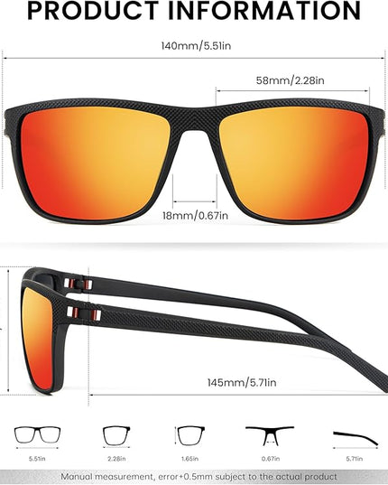 Sunglasses-Men Polarized Mens Sunglasses: Classic Women Sun Glasses UV Protection for Fishing Driving Golf