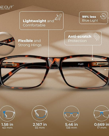 Blue Light Blocking Glasses For Men/Women Anti-Fatigue Computer Monitor Gaming Glasses Reduce Eye Strain Game Glasses