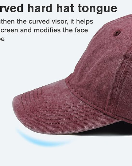 HH HOFNEN Men Women Washed Distressed Twill Cotton Baseball Cap Vintage Adjustable Dad Hat