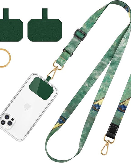 Phone Lanyards, Wrist Lanyards for Keys, Adjustable Shoulder Neck Strap,Universal Crossbody Cell Phone Lanyard for ID Badges,Card Holder, Car Key, and Most Smartphones (Sailboat)