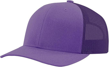 TZ Promise Men Women Plain Cotton Trucker Cap with Breathable Mesh Back, Snapback Baseball Hats