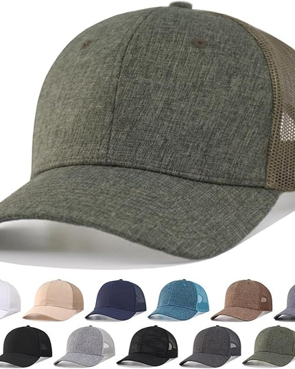 CYGTE XXL Plus Size Trucker Hat Snapback Baseball Cap- Big Head Fit Up to Size 8 Men's Mesh-Back Ball Cap
