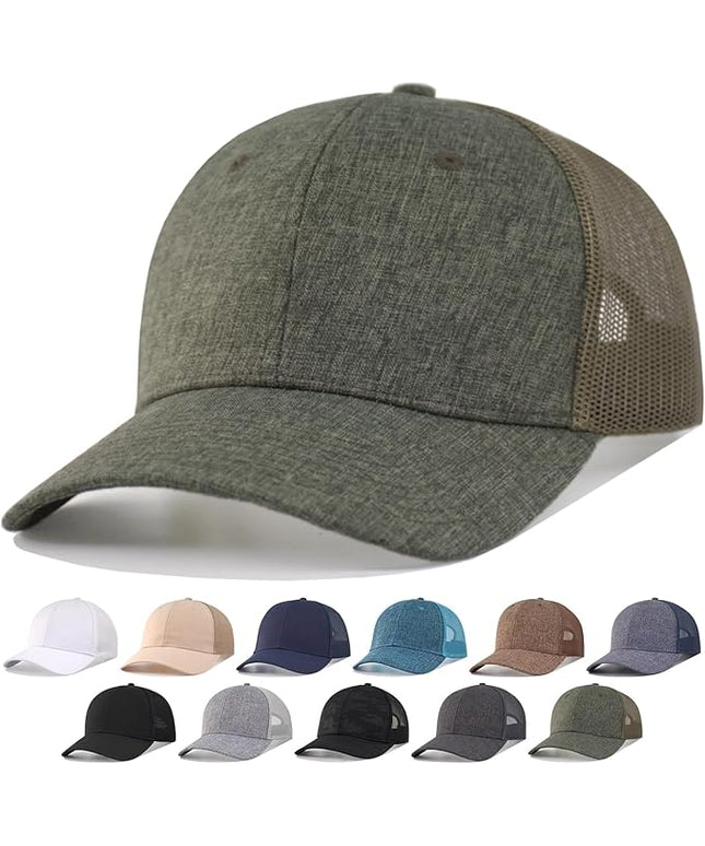 CYGTE XXL Plus Size Trucker Hat Snapback Baseball Cap- Big Head Fit Up to Size 8 Men's Mesh-Back Ball Cap