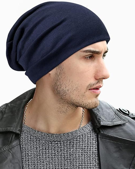 Senker Fashion Slouchy Beanie Hats for Women Men, Chemo Headwear Cotton Beanies Soft Lightweight Chemo Skull Cap Elastic