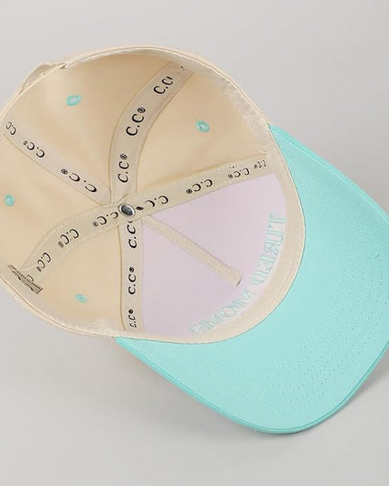 MIRMARU Two-Tone Vintage Canvas Trucker Hats for Men & Women, Adjustable Size Baseball Caps with Trendy Embroidered Design