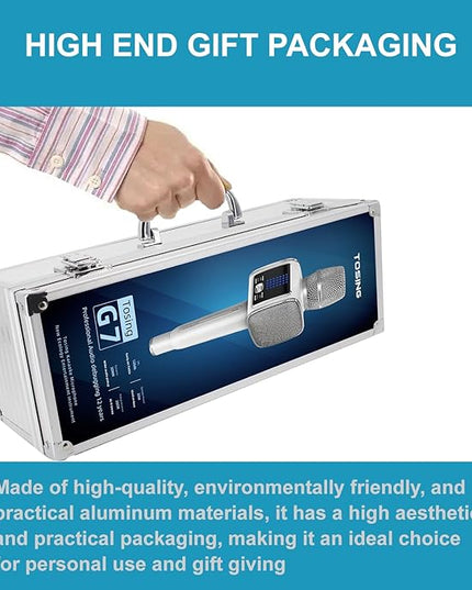 TOSING G7 Professional Karaoke Machine, 20W Portable Bluetooth PA System Speaker, Modern Style, for Smartphones or Tablets, Rechargeable Lithium Battery