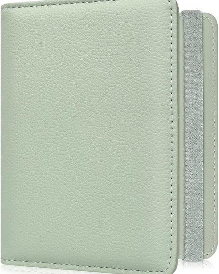 ACdream RFID BLOCKING Passport Holder Travel Wallet, Premium PU Leather Cover Passport Book with Card Holder, Pen Holder, Keep Organization, and Travel Essentials for Women and Men, Agave Green