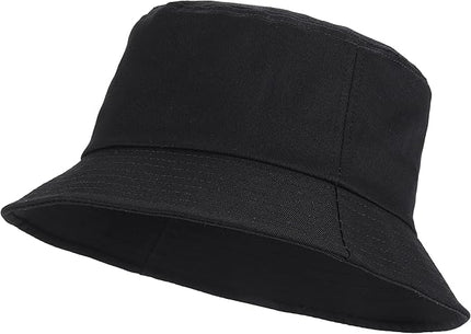 Umeepar Unisex Cotton Packable Bucket Hat Sun Hat Plain Colors for Men Women