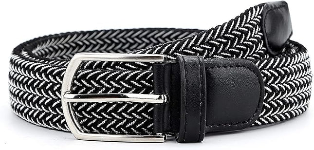 Braided Canvas Woven Elastic Stretch Belts for Men/Women/Junior with Multicolored