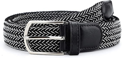Braided Canvas Woven Elastic Stretch Belts for Men/Women/Junior with Multicolored