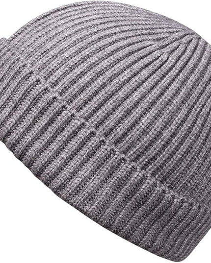 MaxNova Knit Cuff Short Fisherman Beanie for Men Women Warm Hats