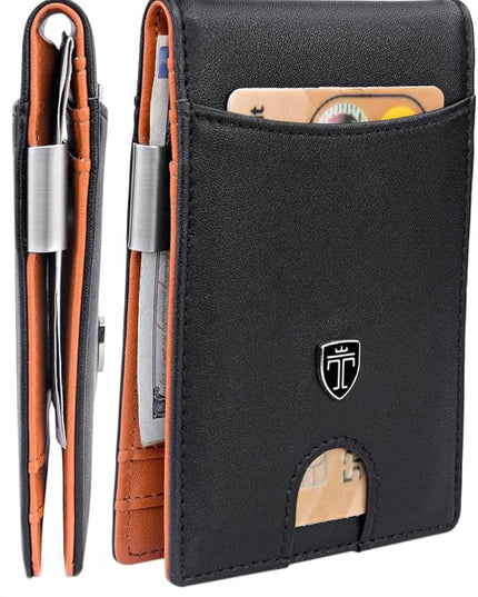 TRAVANDO Money Clip Wallet RIO - Mens Wallets slim Front Pocket RFID Blocking Card Holder Minimalist Mini Bifold Gift Box