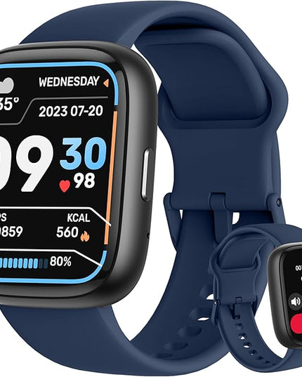 Smart Watch, Alexa Built-in, Answer/Make Calls 44mm Smartwatch Women Men, 1.83" Sports Watch IP68 Waterproof, Heart Rate SpO2 Sleep Stress Monitor, Step Counter Watch for Android & iOS Phone
