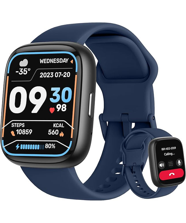 Smart Watch, Alexa Built-in, Answer/Make Calls 44mm Smartwatch Women Men, 1.83" Sports Watch IP68 Waterproof, Heart Rate SpO2 Sleep Stress Monitor, Step Counter Watch for Android & iOS Phone