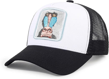 Classic Unisex Various Animal Series Embroidery Farm Adjustable Mesh Snapback Trucker Hat