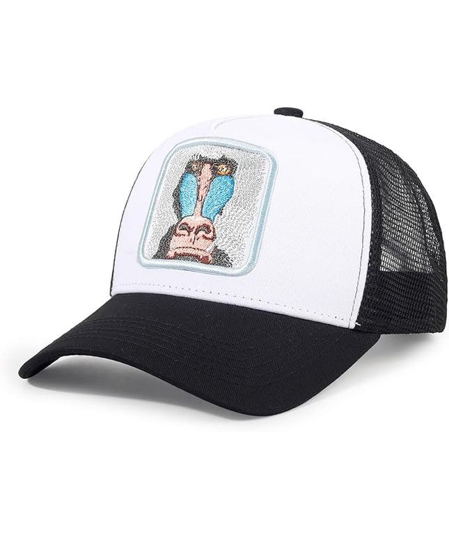 Classic Unisex Various Animal Series Embroidery Farm Adjustable Mesh Snapback Trucker Hat